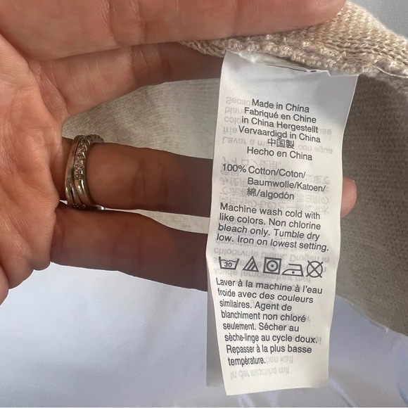 J.CREW Sweater  Women Sz: M 
Tan Open Cardigan Juliette Cotton Sweater Cardigan - Picture 8 of 10